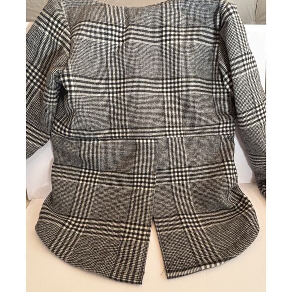 Stormy Kromer Jacket Womens L Metro Wool Sherpa Swallowtail Black White Plaid - Picture 11 of 16